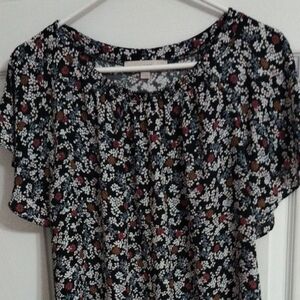 LOFT Multicolor Floral Blouse
